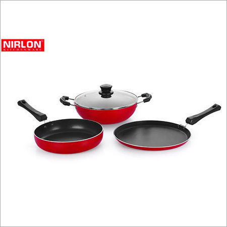 Nirlon 240mm Non Stick Aluminum Cookware Set