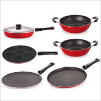 Nirlon Non Stick Aluminum Cookware Utensils Set with Lid