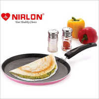 Nirlon Orchid Granite Non Stick Aluminium Gas & Stovetops Friendly Flat Dosa Tawa 26cm Color-pink