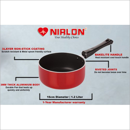 Nirlon Non Stick Aluminium Sauce Pan-16
