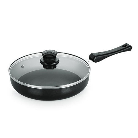 Aluminum Alloy Nirlon Induction Frying Pan With Glass Lid