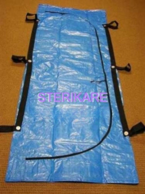 Disposable Mortuary Bag - Laminated Non Woven Fabric, Free Size, Multi-Color | Leak Proof, Zip Closure with Handles for Safe Handling