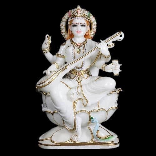 Marble Saraswati Mata Statues