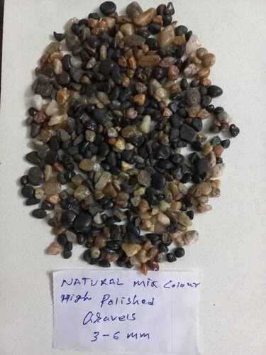 Natural mix color high glossy polished stone crushed chips & aggregate gravels