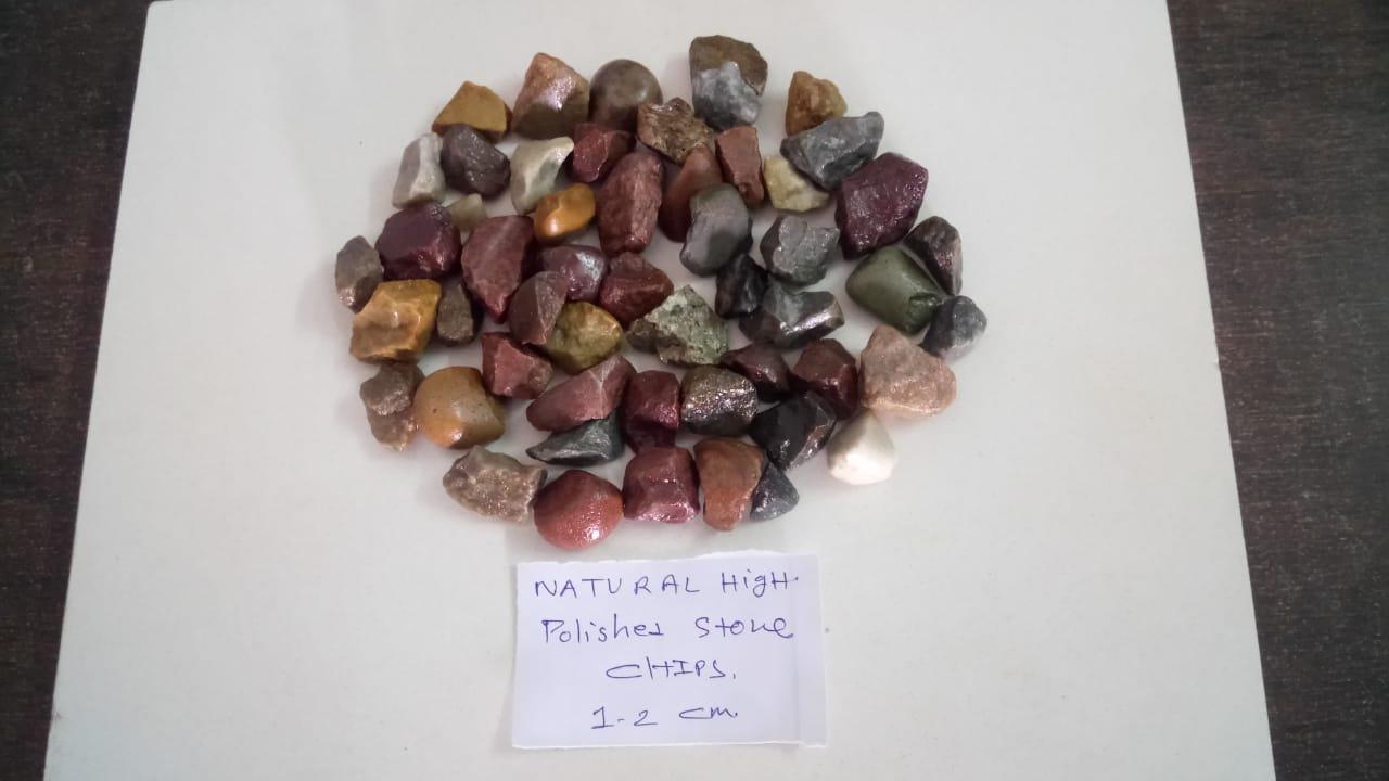Natural mix color high glossy polished stone crushed chips & aggregate gravels