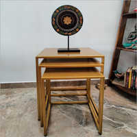 Metal Gold Nesting Tables Set Of 3 Yes