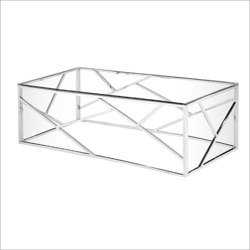 Steel Zig Zag Chrome Coffee Table