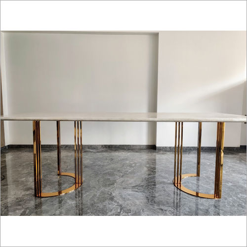 Gold Color Coated Dining Table