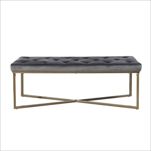 Gold And Grey Long Cross Bench