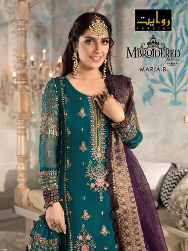 Rawayat Mbroidered Maria B 4 Pakistani Style Suits Catalog