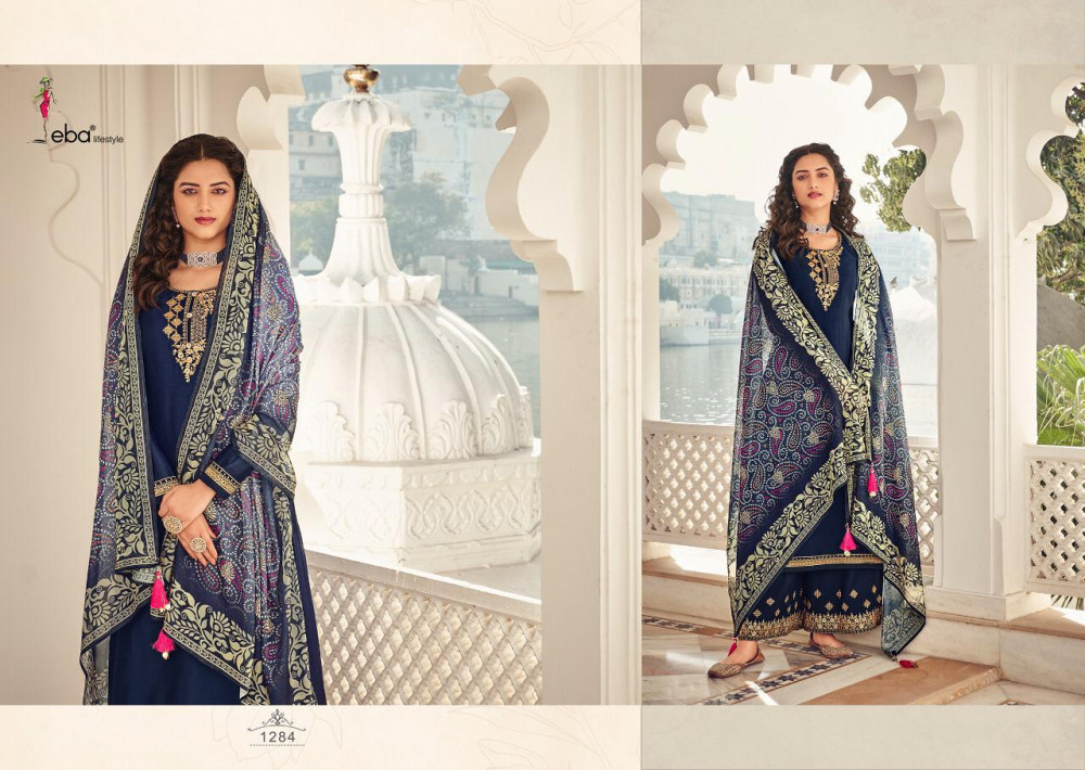 Eba Lifestyle Rang Bandhej Heavy Chinon Salwar Suits Catalog