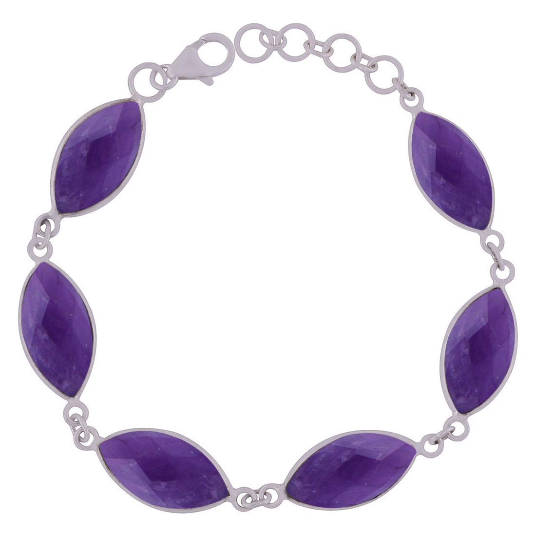 BLACK ONYX NATURAL GEMSTONE 925 STERLING SOLID SILVER MARQUISE CUT STONE HANDMADE BRACELET