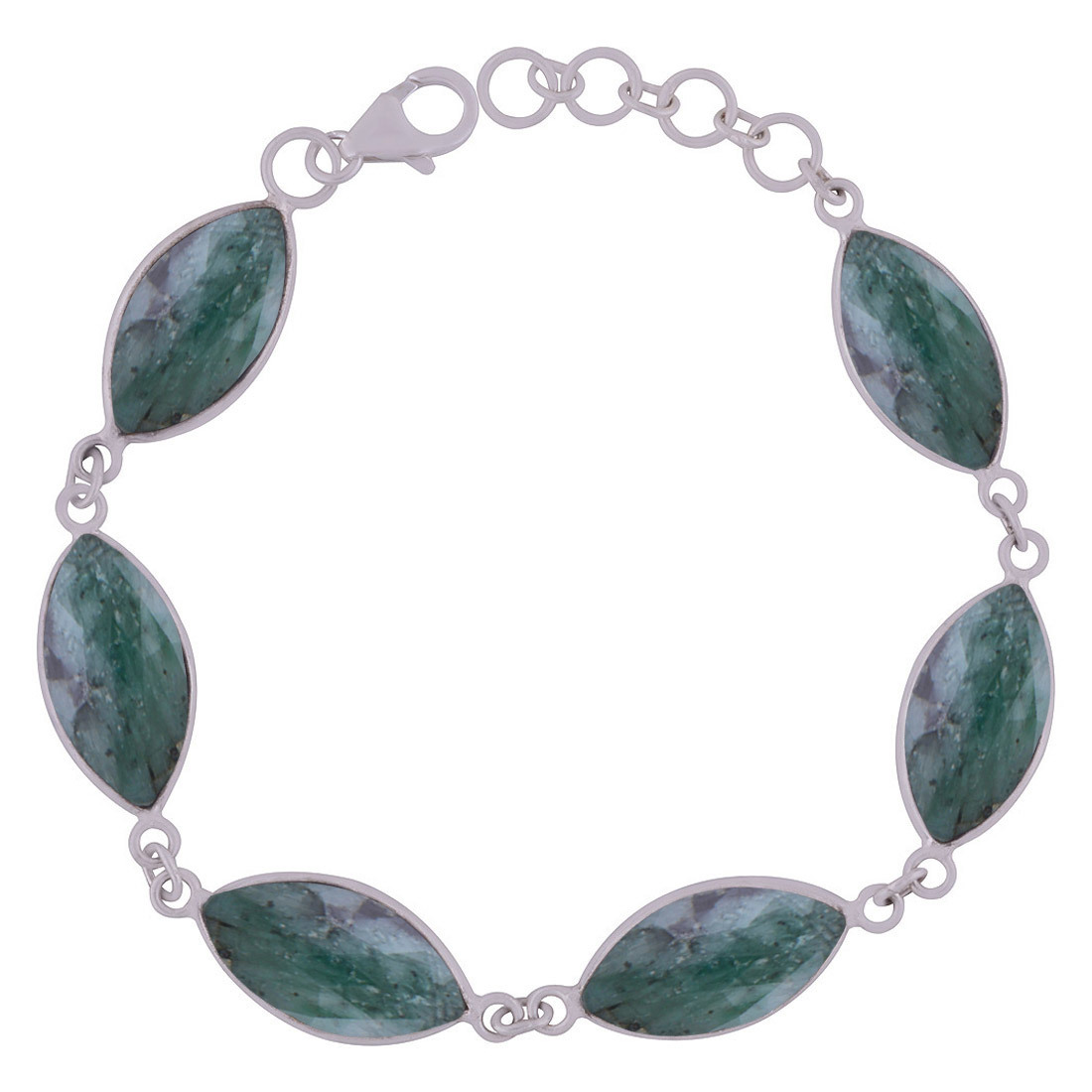 BLACK ONYX NATURAL GEMSTONE 925 STERLING SOLID SILVER MARQUISE CUT STONE HANDMADE BRACELET