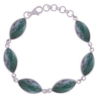 BLACK ONYX NATURAL GEMSTONE 925 STERLING SOLID SILVER MARQUISE CUT STONE HANDMADE BRACELET