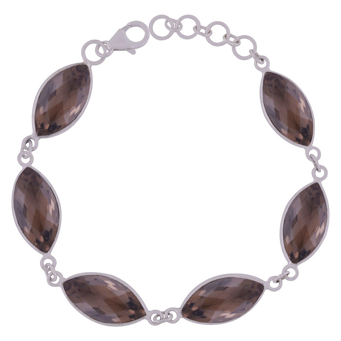 BLACK ONYX NATURAL GEMSTONE 925 STERLING SOLID SILVER MARQUISE CUT STONE HANDMADE BRACELET
