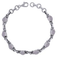 GARNET NATURAL GEMSTONE 925 STERLING SOLID SILVER PEAR CUT STONE HANDMADE BRACELET