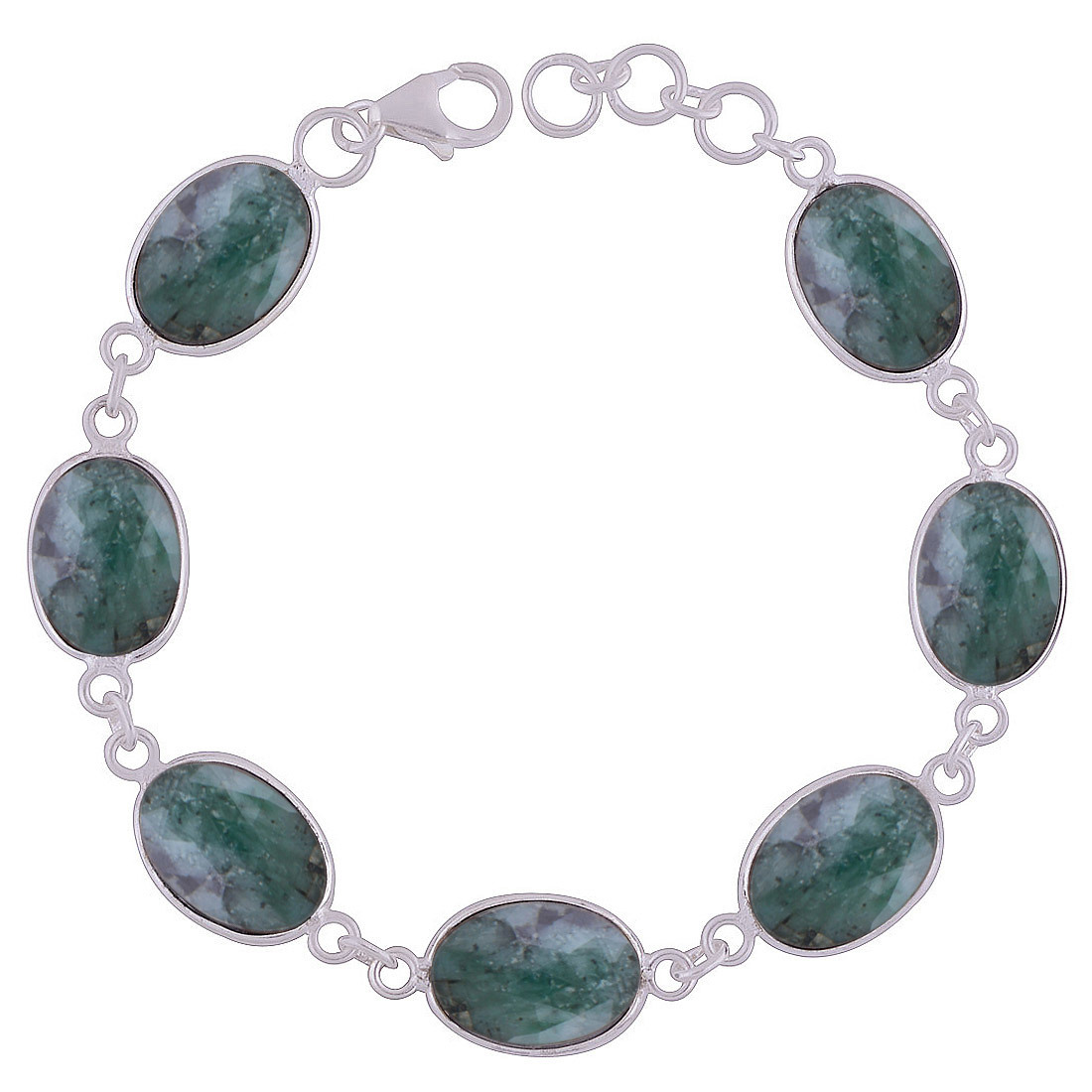 BLACK ONYX NATURAL GEMSTONE 925 STERLING SOLID SILVER OVAL CUT STONE HANDMADE BRACELET