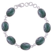 BLACK ONYX NATURAL GEMSTONE 925 STERLING SOLID SILVER OVAL CUT STONE HANDMADE BRACELET
