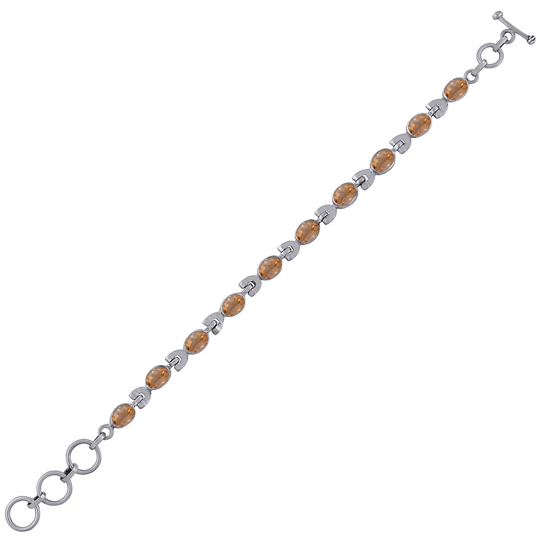 GARNET NATURAL GEMSTONE 925 STERLING SOLID SILVER OVAL CUT STONE HANDMADE BRACELET