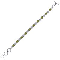 GARNET NATURAL GEMSTONE 925 STERLING SOLID SILVER OVAL CUT STONE HANDMADE BRACELET