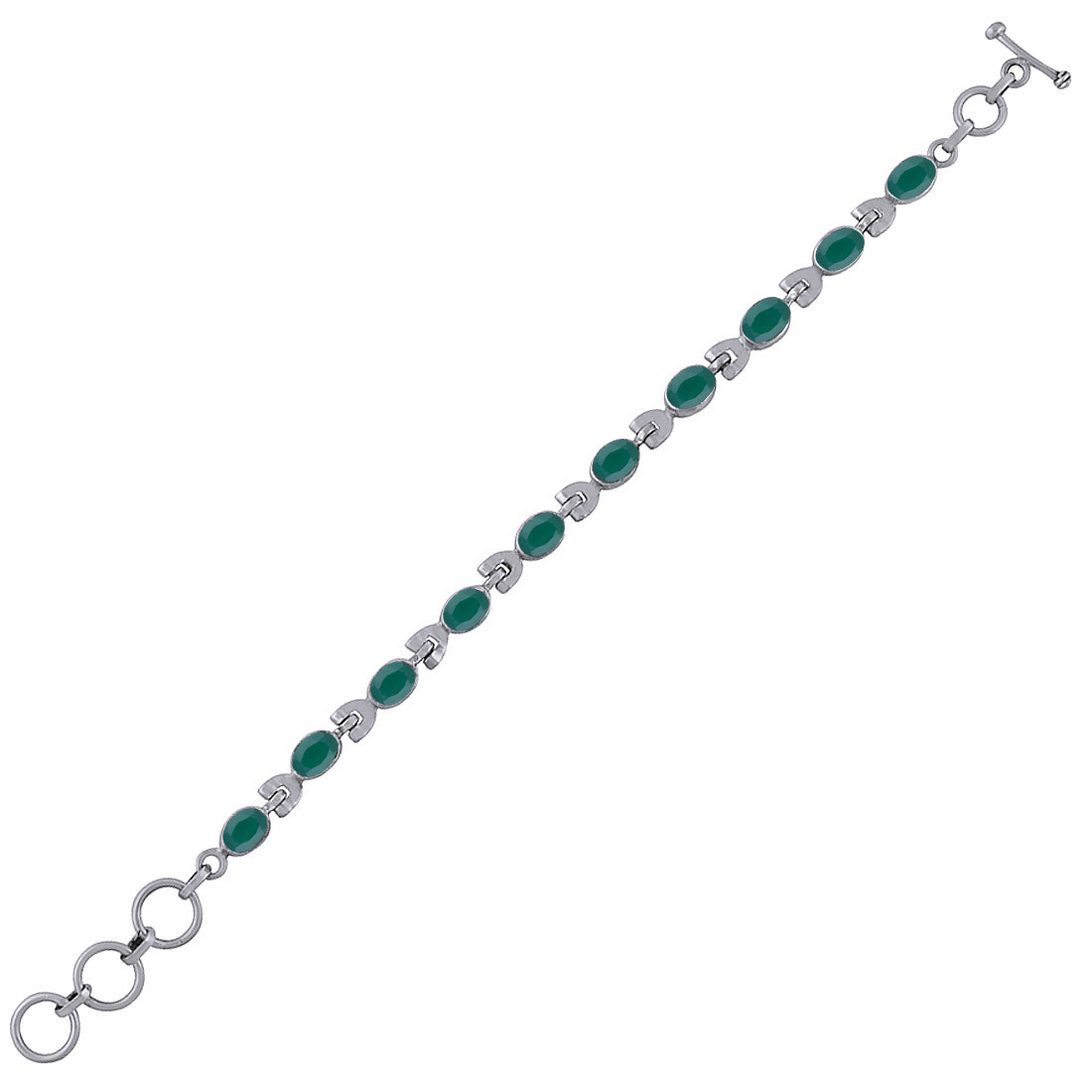 GARNET NATURAL GEMSTONE 925 STERLING SOLID SILVER OVAL CUT STONE HANDMADE BRACELET