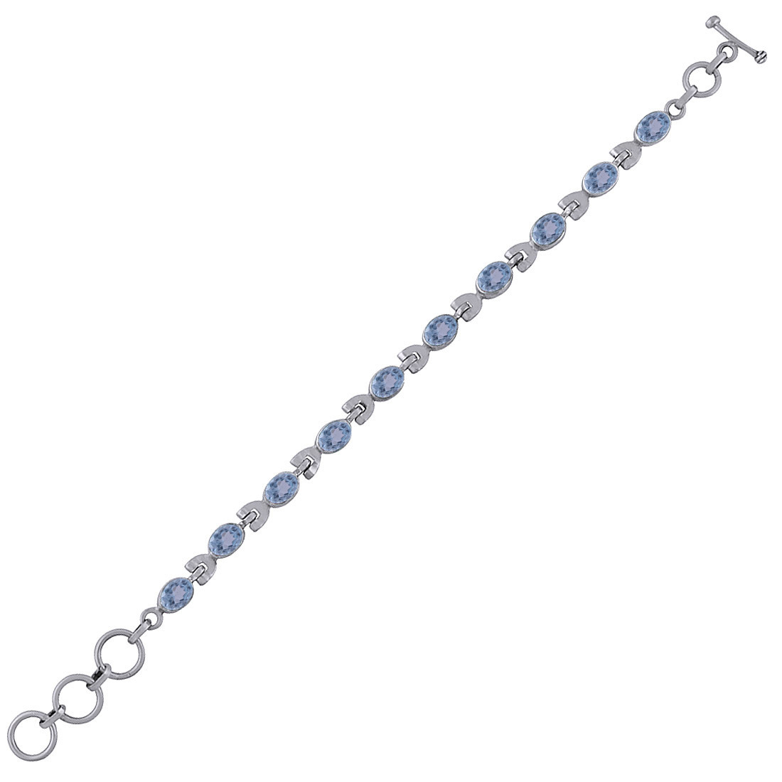 GARNET NATURAL GEMSTONE 925 STERLING SOLID SILVER OVAL CUT STONE HANDMADE BRACELET
