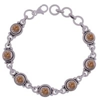 GARNET NATURAL GEMSTONE 925 STERLING SOLID SILVER ROUND CUT STONE HANDMADE BRACELET