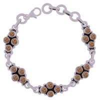 PERIDOT NATURAL GEMSTONE 925 STERLING SOLID SILVER ROUND CUT STONE HANDMADE BRACELET