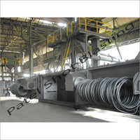 Automatic Wire Rod Coil Shot Blasting Machine - Alloy Steel, 5000 Mm Mandrill Length, Load Capacity 2000 Kgs | Plc Control, Electric Drive, Environmentally Friendly, Automatic Operation
