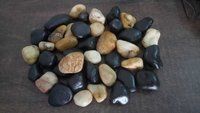 Natural Mix Color river black and off white stone Normal Polished and High Glossy Polished Pebbles Stone