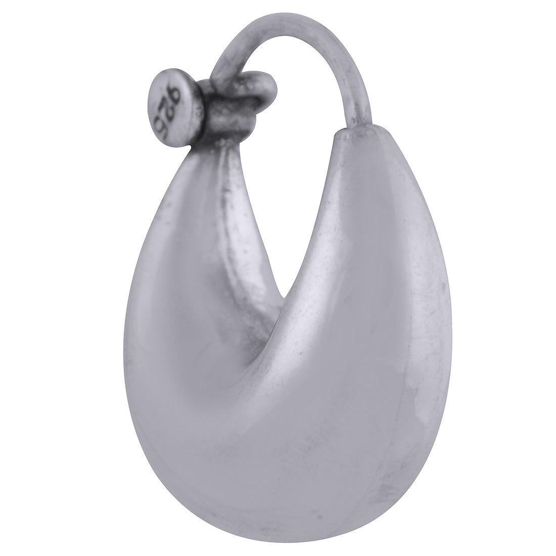 PLAIN 925 STERLING SOLID SILVER BALI EARRINGS