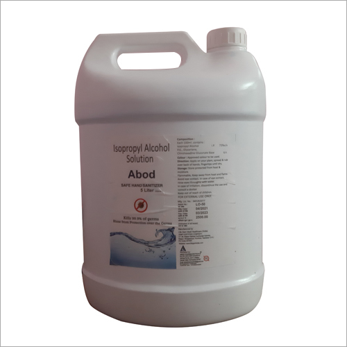 5 Ltr Isopropyl Alcohol Solution Sanitizer Age Group: Suitable For All Ages