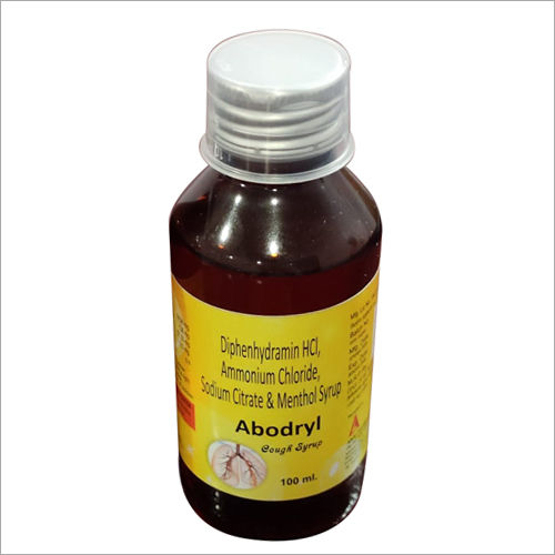 100 ml Diphenhydramin HCI Ammonium Chloride Sodium Citrate and Menthol Syrup