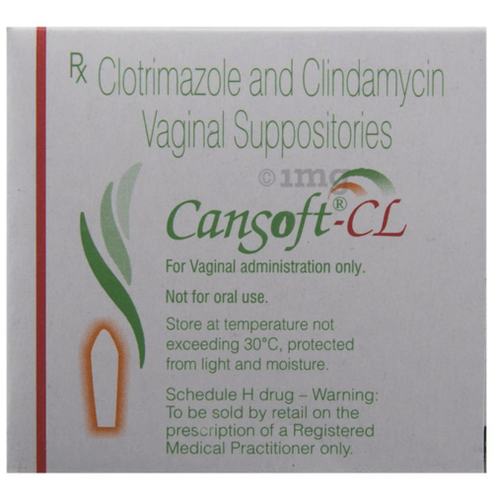 Cansoft-CL Vaginal Suppository(Clindamycin (100mg) + Clotrimazole (200mg)