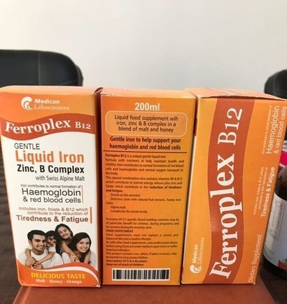 Liquid Iron Zinc with B Complex - 100% Herbal Liquid Formula | Enhances Immunity Dosage Guidelines: As per Instructions Store in a Dry & Cool Place