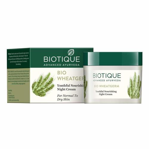 Biotique Bio Wheatgerm Youthful Nourshing Night Cream For Normal To Dry Skin - 50G Age Group: Adults