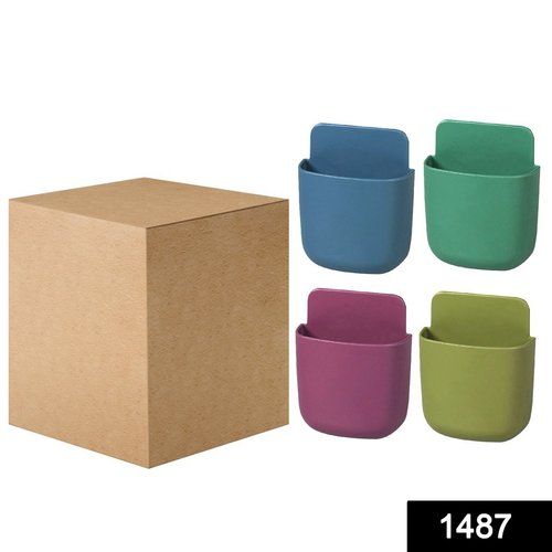 1487 Wall Mounted Storage Case With Mobile Phone Charging Holder Body Material: Plastic