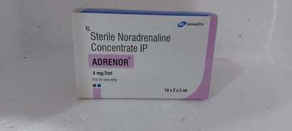 STERILE NORADRENALINE CONCENTRATE IP 4 mg/2 ml