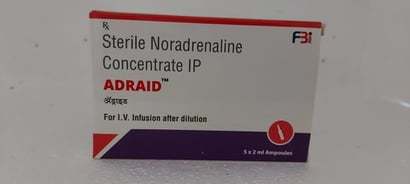 STERILE NORADRENALINE CONCENTRATE IP