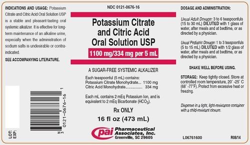 Liquid Potassium Citrate And Citric Acid Oral Solution