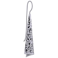 HANDCARFTED FLIGREE PLAIN 925 STERLING SOLID SILVER EARRINGS