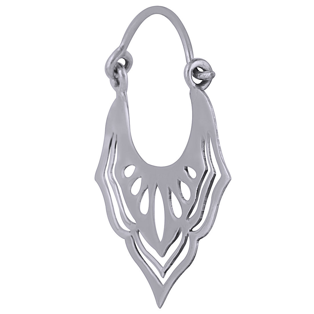 HANDCARFTED FLIGREE PLAIN 925 STERLING SOLID SILVER EARRINGS