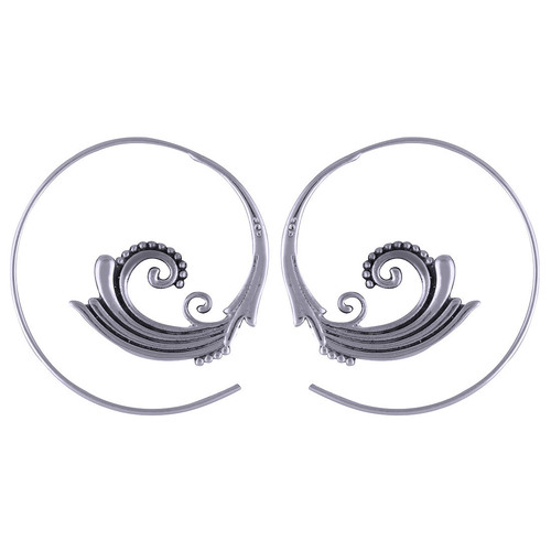 GORGEOUS ENDS PLAIN 925 STERLING SOLID SILVER HOOP EARRINGS