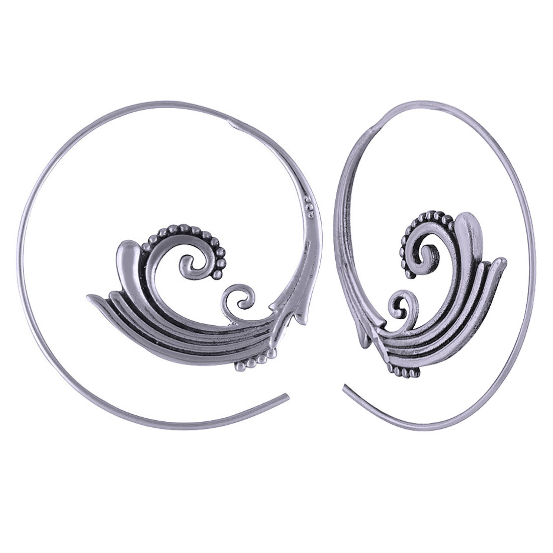 GORGEOUS ENDS PLAIN 925 STERLING SOLID SILVER HOOP EARRINGS