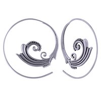 GORGEOUS ENDS PLAIN 925 STERLING SOLID SILVER HOOP EARRINGS