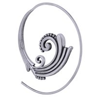 GORGEOUS ENDS PLAIN 925 STERLING SOLID SILVER HOOP EARRINGS
