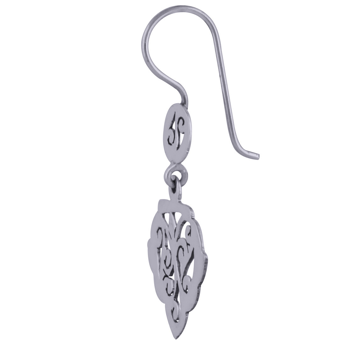 HANDCARFTED FLIGREE PLAIN 925 STERLING SOLID SILVER EARRINGS