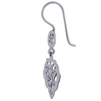 HANDCARFTED FLIGREE PLAIN 925 STERLING SOLID SILVER EARRINGS