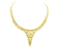 Traditional One Gram Gold Plated Forming Golden Choker Necklace/Jewelry Set   