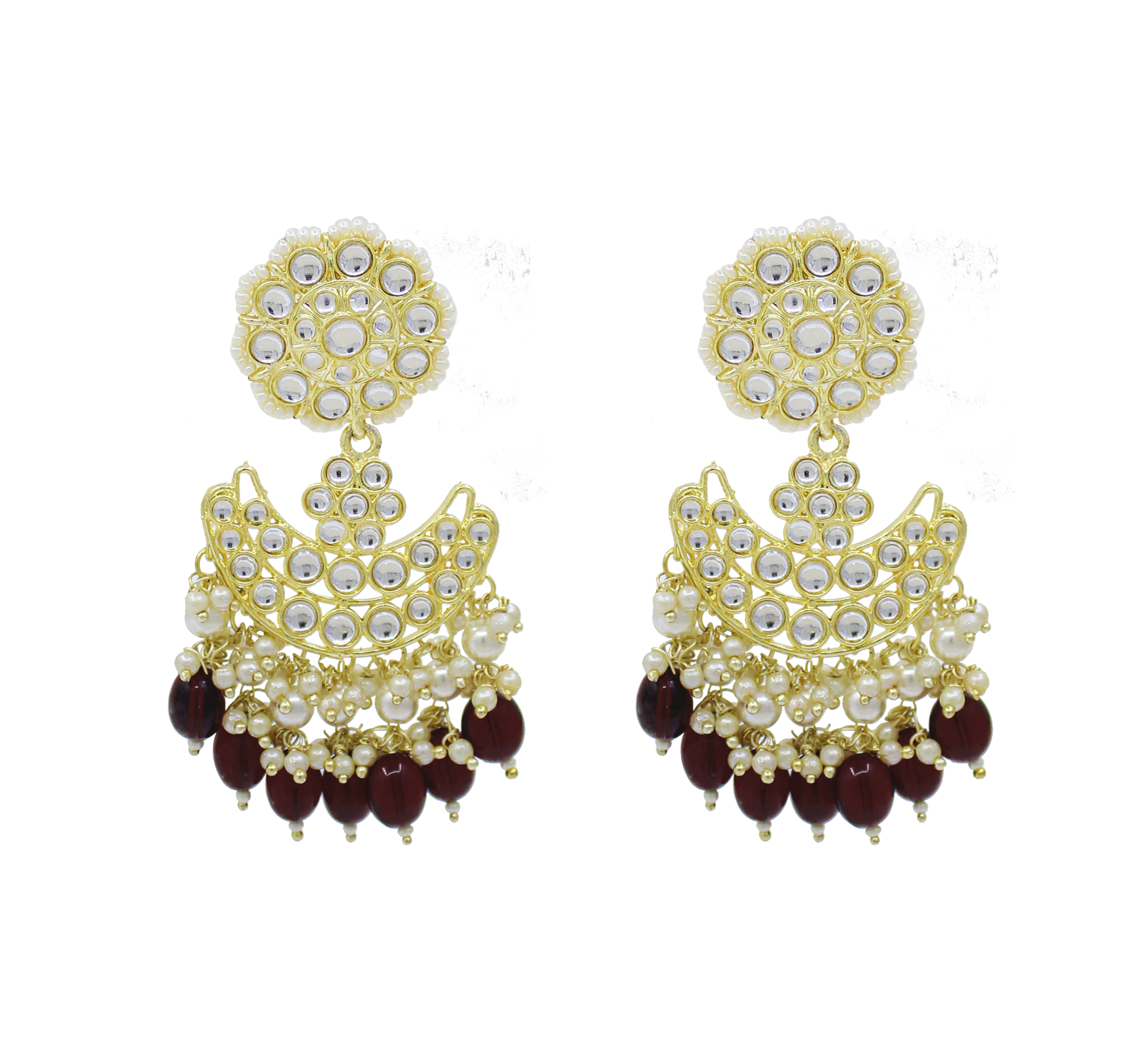 Ethnic Party Wear Design Kundan Choker Necklace With Earring Jewellery Set
